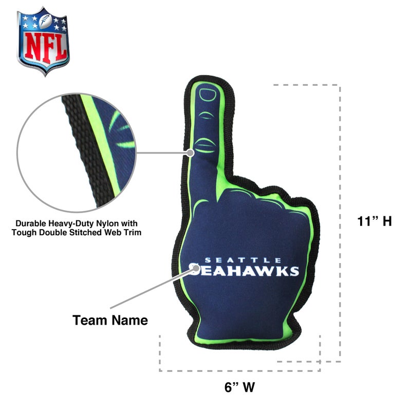 Pets First NFL Seattle Seahawks #1 Fan Toy for Dogs & Cats. Best Tough PET Toy with Inner Squeaker - Image 5